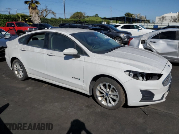 2019 Ford Fusion Hybrid SE with VIN 3FA6P0LU2KR188517, listed as a Copart auction lot 51855195 with Not Provided miles and Salvage Title. Bid and sale history available at carsss.com. Image 4.