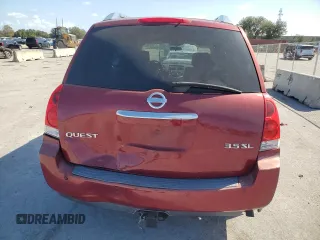 2007 Nissan Quest S with VIN 5N1BV28U87N119257, listed as a Copart auction lot 77359524 with 190,706 mi miles and Salvage Title. Bid and sale history available at carsss.com. Image 6.