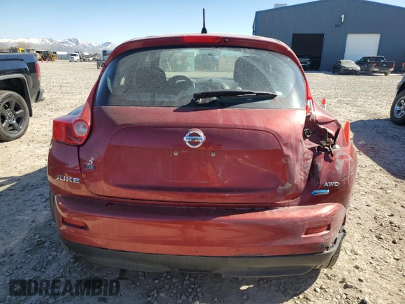 2012 Nissan Juke SL with VIN JN8AF5MV2CT126700, listed as a Copart auction lot 46801645 with Not Provided miles and Salvage Title. Bid and sale history available at carsss.com. Image 6.