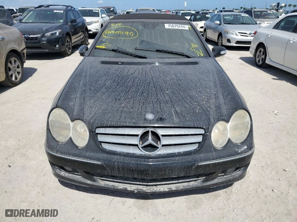 2008 Mercedes-Benz CLK-Class 3.5L with VIN WDBTK56F28F251092, listed as a Copart auction lot 75079744 with 0 mi miles and Salvage Title. Bid and sale history available at carsss.com. Image 5.