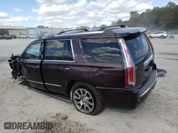 2017 GMC Yukon Denali with VIN 1GKS2CKJ6HR341778, listed as a Copart auction lot 76376264 with 0 mi miles and Salvage Title. Bid and sale history available at carsss.com. Image 2.