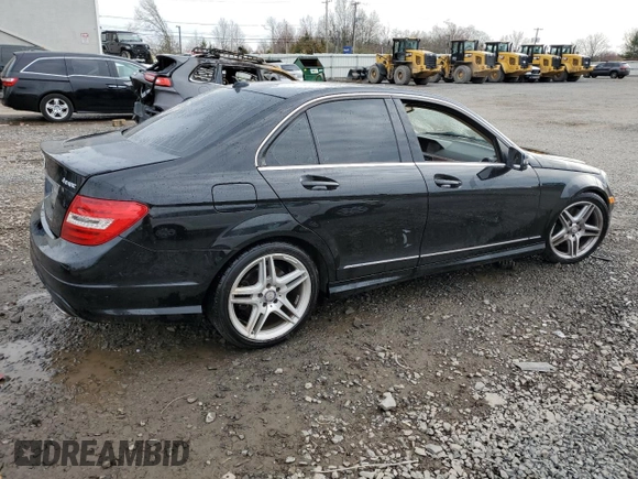 2013 Mercedes-Benz C 300 Sport with VIN WDDGF8AB0DR275628, listed as a Copart auction lot 51666525 with Not Provided miles and Salvage Title. Bid and sale history available at DreamBid. Image 3.