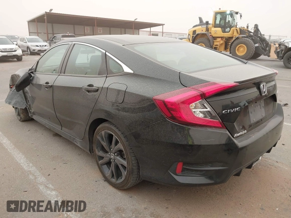 2019 Honda Civic Sedan Sport with VIN 19XFC2F85KE007482, listed as a IAAI auction lot 41545624 with 86,327 mi miles. Bid and sale history available at carsss.com. Image 3.