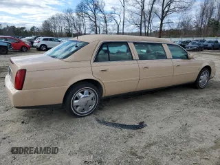 2004 Cadillac DeVille Limousine z VIN 1GEEH90Y34U550632, wystawiony jako Copart lot #47804485 z przebiegiem 54 382 mil mil oraz Czysty tytuł • Clean title. Historia ofert i sprzedaży dostępna na DreamBid. Obrazek 3.