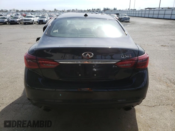 2019 Infiniti Q50 RED SPORT 400 with VIN JN1FV7AP1KM760890, listed as a Copart auction lot 48599375 with 78,196 mi miles and Salvage Title. Bid and sale history available at carsss.com. Image 6.