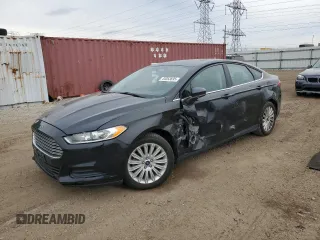 2015 Ford Fusion S Hybrid with VIN 3FA6P0UU7FR200049, listed as a Copart auction lot 44053695 with 108,914 mi miles and Salvage Title. Bid and sale history available at carsss.com. Image 1.