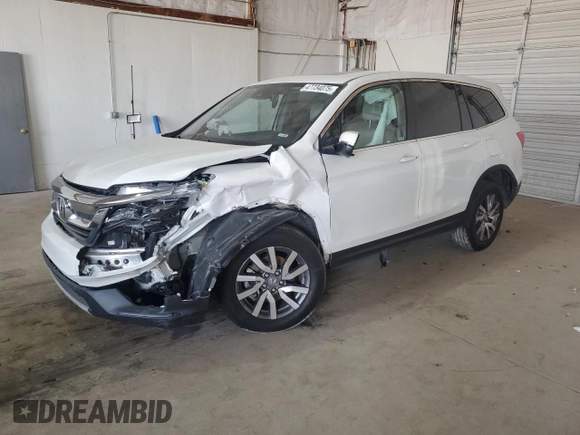 2022 Honda Pilot EX-L with VIN 5FNYF6H51NB097268, listed as a Copart auction lot 47734075 with 42,760 mi miles and Salvage Title. Bid and sale history available at DreamBid. Image 1.
