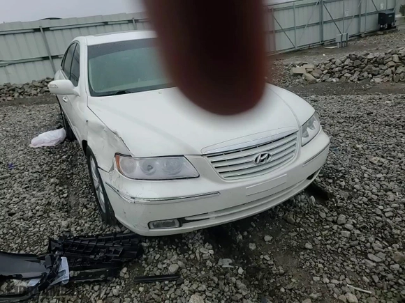 2007 Hyundai Azera SE with VIN KMHFC46F47A171001, listed as a Copart auction lot 43953835 with 217,443 mi miles and Salvage Title. Bid and sale history available at carsss.com. Image 11.