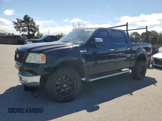 2005 Ford F-150 XLT with VIN 1FTPW12595FA08646, listed as a Copart auction lot 50654765 with 183,279 mi miles and Salvage Title. Bid and sale history available at carsss.com. Image 1.