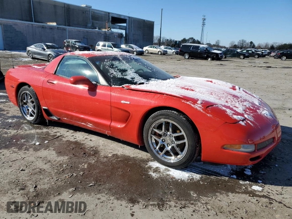 2004 Chevrolet Corvette Z06 with VIN 1G1YY12S545112990, listed as a Copart auction lot 41887135 with 97,376 mi miles and Salvage Title. Bid and sale history available at carsss.com. Image 4.