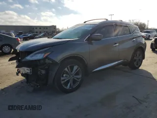 2020 Nissan Murano Platinum z VIN 5N1AZ2DJ7LN123029, wystawiony jako Copart lot #46598485 z przebiegiem 76 811 mil mil oraz Szkoda całkowita • Salvage title. Historia ofert i sprzedaży dostępna na DreamBid. Obrazek 1.