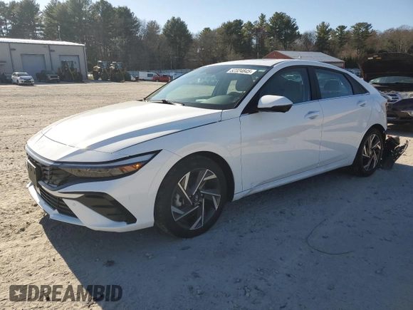 2024 Hyundai Elantra Limited с VIN KMHLP4DG1RU654630, выставлен на аукционе Copart как лот 52324845 с пробегом 18 196 миль миль и Списание • Salvage title. История ставок и продаж доступна на DreamBid. Изображение 1.