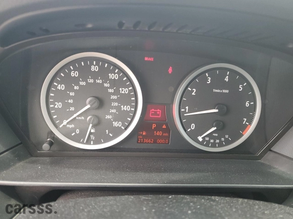 2006 BMW 5 Series 525i with VIN WBANE53526CK89625, listed as a Copart auction lot 66627994 with 213,662 mi miles and Salvage Title. Bid and sale history available at carsss.com. Image 9.