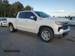 2023 Chevrolet Silverado 1500 LTZ with VIN 3GCUDGE82PG125004, listed as a Copart auction lot 78481044 with 15,850 mi miles and Salvage Title. Bid and sale history available at carsss.com. Image 4.