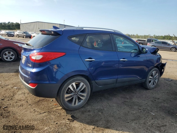 2014 Hyundai Tucson Limited with VIN KM8JU3AG7EU920841, listed as a Copart auction lot 65136724 with 56,799 mi miles and Salvage Title. Bid and sale history available at carsss.com. Image 3.