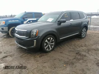 2021 Kia Telluride EX with VIN 5XYP3DHC4MG116989, listed as a IAAI auction lot 41282102 with 58,460 mi miles and . Bid and sale history available at DreamBid. Image 2.
