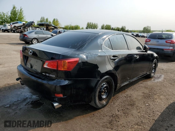 2006 Lexus IS 250 with VIN JTHCK262462000686, listed as a Copart auction lot 58947525 with 341,236 mi miles and Salvage title. Bid and sale history available at DreamBid. Image 3.