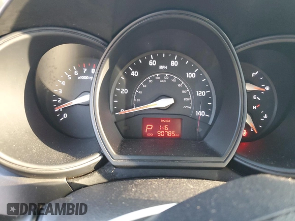 2014 Kia Rio EX with VIN KNADN4A39E6325590, listed as a Copart auction lot 71774344 with 90,785 mi miles and Salvage Title. Bid and sale history available at carsss.com. Image 9.