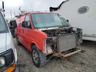 2013 Chevrolet Express Cargo Van with VIN 1GCSGAFX1D1124437, listed as a Copart auction lot 47736765 with 166,681 mi miles and Salvage Title. Bid and sale history available at carsss.com. Image 4.
