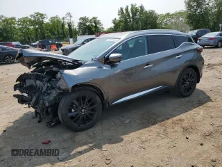 2021 Nissan Murano Platinum with VIN 5N1AZ2DS4MC123690, listed as a Copart auction lot 59316145 with 38,792 mi miles and Salvage title. Bid and sale history available at DreamBid. Image 1.