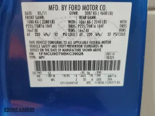 2011 Ford Escape XLT with VIN 1FMCU9D79BKC39028, listed as a Copart auction lot 50800755 with 51,722 mi miles and Salvage Title. Bid and sale history available at carsss.com. Image 12.