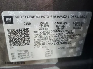 2019 GMC Terrain SLT with VIN 3GKALPEX1KL348619, listed as a Copart auction lot 48853745 with 69,182 mi miles and Salvage Title. Bid and sale history available at carsss.com. Image 13.