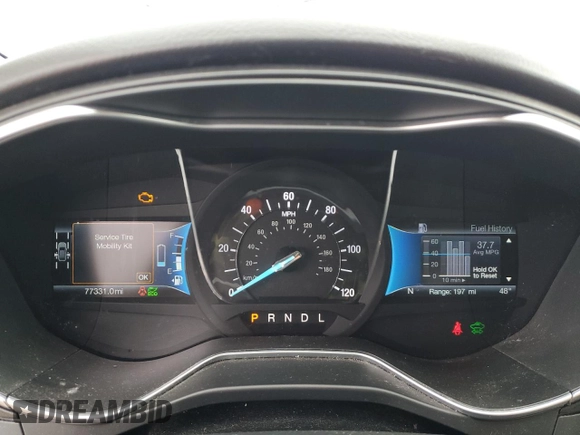 2017 Ford Fusion Hybrid Titanium with VIN 3FA6P0RU1HR138725, listed as a Copart auction lot 56650625 with 77,331 mi miles and Salvage title. Bid and sale history available at DreamBid. Image 9.