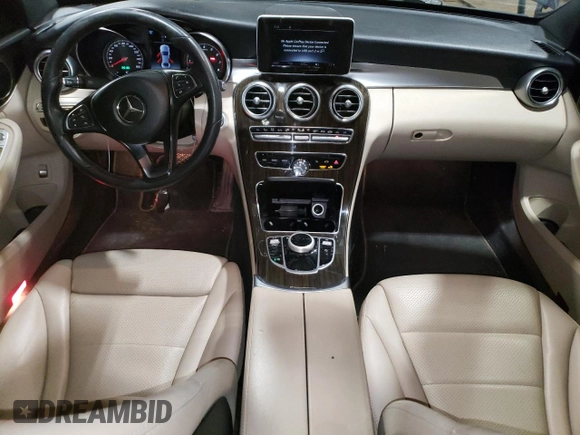 2018 Mercedes-Benz C 300 with VIN 55SWF4KB9JU259232, listed as a Copart auction lot 61559355 with 82,482 mi miles and Salvage title. Bid and sale history available at DreamBid. Image 8.