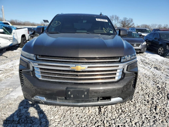 2021 Chevrolet Tahoe High Country with VIN 1GNSKTKL6MR149663, listed as a Copart auction lot 81101224 with 0 mi miles and Salvage Title. Bid and sale history available at carsss.com. Image 5.