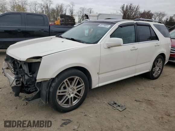 2007 Cadillac SRX with VIN 1GYEE63A870172327, listed as a Copart auction lot 80728804 with 160,973 mi miles and Salvage Title. Bid and sale history available at carsss.com. Image 1.