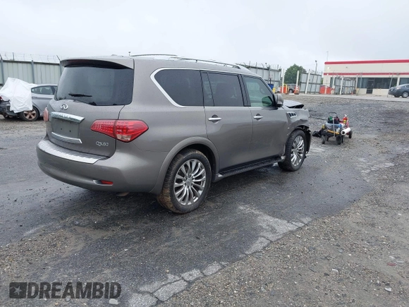 2015 Infiniti QX80 with VIN JN8AZ2NE2F9086138, listed as a IAAI auction lot 42365112 with 174,818 mi miles and . Bid and sale history available at DreamBid. Image 4.