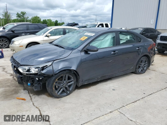 2021 Kia Forte GT-Line with VIN 3KPF34AD9ME282324, listed as a Copart auction lot 56571845 with Not provided miles and Non repairable. Bid and sale history available at DreamBid. Image 1.