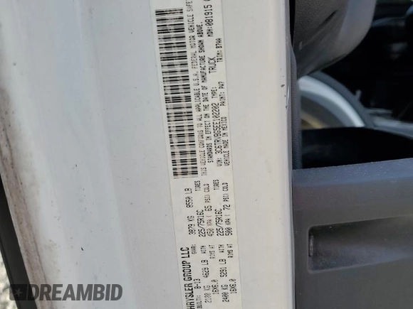2014 Ram ProMaster Cargo with VIN 3C6TRVBG5EE102202, listed as a Copart auction lot 85702064 with 107,484 mi miles and Salvage Title. Bid and sale history available at DreamBid. Image 13.