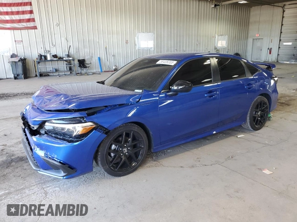 2023 Honda Civic Sport with VIN 2HGFE2F56PH562387, listed as a Copart auction lot 58408355 with 27,060 mi miles and Salvage title. Bid and sale history available at DreamBid. Image 1.