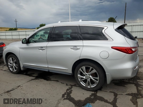2013 Infiniti JX35 with VIN 5N1AL0MM0DC336014, listed as a Copart auction lot 68163784 with 152,706 mi miles and Clean Title. Bid and sale history available at carsss.com. Image 2.