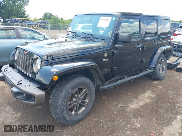 2017 Jeep Wrangler Unlimited Sahara with VIN 1C4BJWEGXHL520182, listed as a IAAI auction lot 42616692 with 88,169 mi miles and . Bid and sale history available at DreamBid. Image 19.