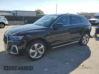 2023 Audi Q5 S line Premium Plus with VIN WA1EAAFYXP2147392, listed as a Copart auction lot 46605995 with 15,507 mi miles and Salvage Title. Bid and sale history available at carsss.com. Image 1.