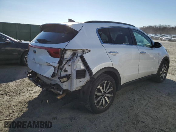 2018 Kia Sportage EX with VIN KNDPN3AC6J7421403, listed as a Copart auction lot 82428954 with 129,280 mi miles and Salvage Title. Bid and sale history available at DreamBid. Image 3.