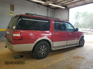 2007 Ford Expedition Max Eddie Bauer z VIN 1FMFK175X7LA18795, wystawiony jako Copart lot #54009945 z przebiegiem 230 646 mil mil oraz Szkoda całkowita • Salvage title. Historia ofert i sprzedaży dostępna na DreamBid. Obrazek 3.
