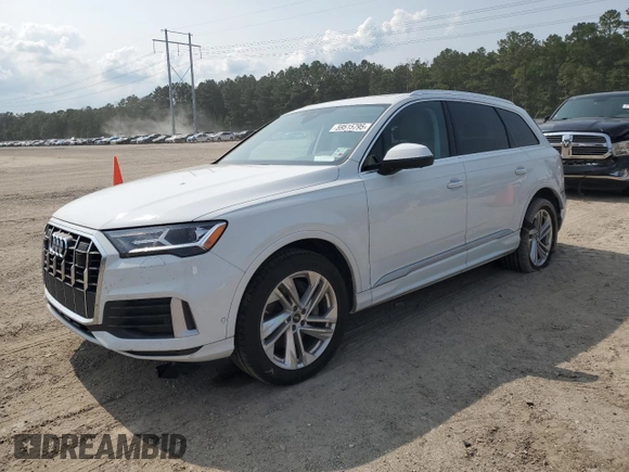 2022 Audi Q7 Premium Plus with VIN WA1LJBF79ND017822, listed as a Copart auction lot 59515795 with 71,101 mi miles and Salvage title. Bid and sale history available at DreamBid. Image 1.