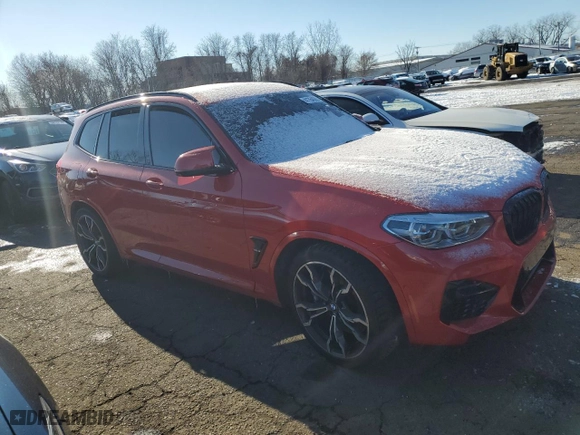 2020 BMW X3 M Competition with VIN 5YMTS0C07LLT10238, listed as a Copart auction lot 41764095 with NaN miles and Salvage Title. Bid and sale history available at carsss.com. Image 4.