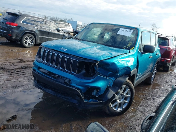 2019 Jeep Renegade Sport with VIN ZACNJBAB7KPK34175, listed as a IAAI auction lot 41632630 with 111,185 mi miles. Bid and sale history available at carsss.com. Image 17.