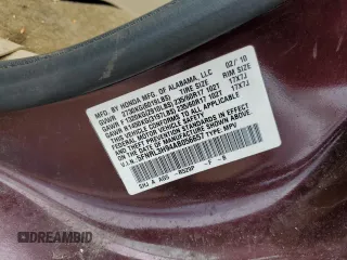 2010 Honda Odyssey Touring with VIN 5FNRL3H94AB056657, listed as a Copart auction lot 72658934 with 202,690 mi miles and Salvage title. Bid and sale history available at DreamBid. Image 14.