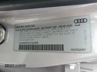 2016 Audi A3 Premium z VIN WAUB8GFF3G1044968, wystawiony jako Copart lot #54864005 z przebiegiem 132 104 mil mil oraz Szkody całkowita. Historia ofert i sprzedaży dostępna na DreamBid. Obrazek 12.