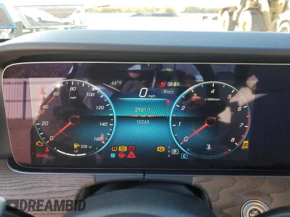 2023 Mercedes-Benz E 350 with VIN W1KZF8EB8PB168018, listed as a Copart auction lot 45576155 with 10,263 mi miles and Salvage Title. Bid and sale history available at DreamBid. Image 9.