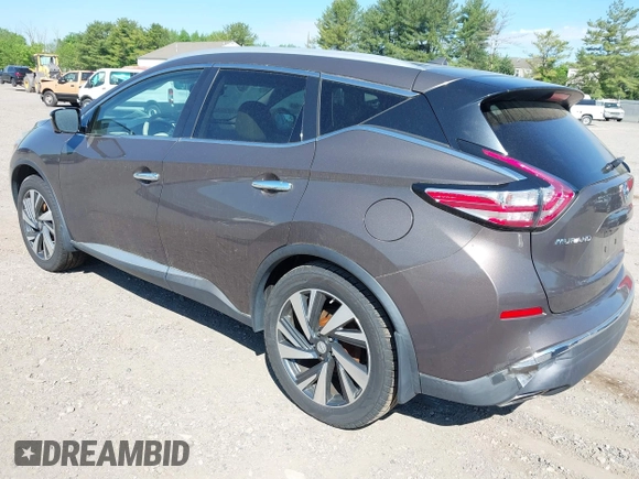 2015 Nissan Murano SL with VIN 5N1AZ2MH7FN271151, listed as a IAAI auction lot 42227107 with 94,211 mi miles and . Bid and sale history available at DreamBid. Image 3.