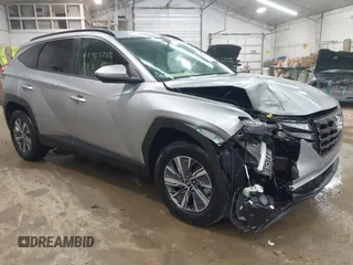 2024 Hyundai Tucson Blue with VIN KM8JBCD12RU172101, listed as a IAAI auction lot 42465266 with 19,708 mi miles and . Bid and sale history available at DreamBid. Image 1.
