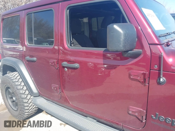 2022 Jeep Wrangler Unlimited High Tide with VIN 1C4HJXDG1NW119356, listed as a IAAI auction lot 41525063 with 18,025 mi miles and . Bid and sale history available at DreamBid. Image 13.