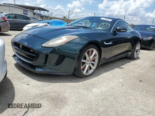 2015 Jaguar F-TYPE V6 S with VIN SAJWA6BU9F8K15396, listed as a Copart auction lot 61100863 with 66,962 mi miles. Bid and sale history available at carsss.com. Image 1.