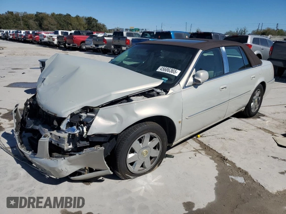 2008 Cadillac DTS 1SC with VIN 1G6KD57Y08U151837, listed as a Copart auction lot 45686365 with 66,517 mi miles and Salvage Title. Bid and sale history available at DreamBid. Image 1.